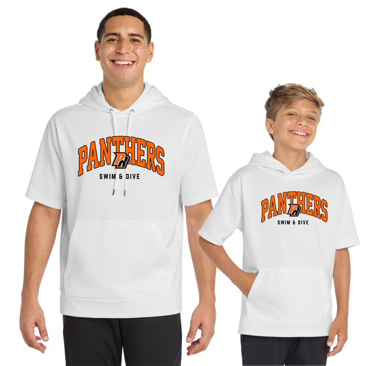 ST251/YST251 Sport-Tek® Sport-Wick® Fleece Short Sleeve Hooded Pullover - WHITE PR Sw 2