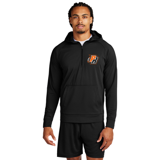 ST856  Sport-Tek® Sport-Wick® Stretch 1/2-Zip Hoodie - BLACK PR 5