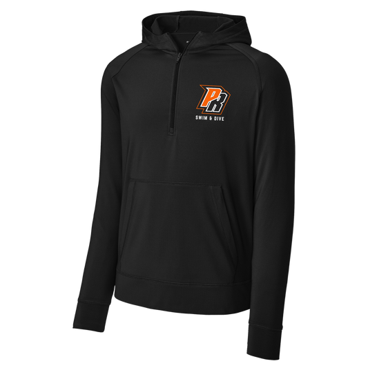 ST856  Sport-Tek® Sport-Wick® Stretch 1/2-Zip Hoodie - BLACK PR Sw 4
