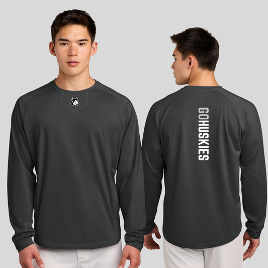 ST859 New Sport-Tek® Sport-Wick® Stretch Pocketed Crewneck - CHARCOAL (HM 5)