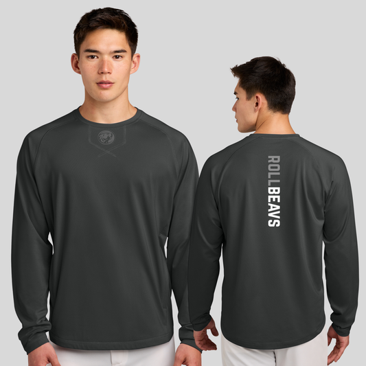ST859 New Sport-Tek® Sport-Wick® Stretch Pocketed Crewneck (CHARCOAL 13C)