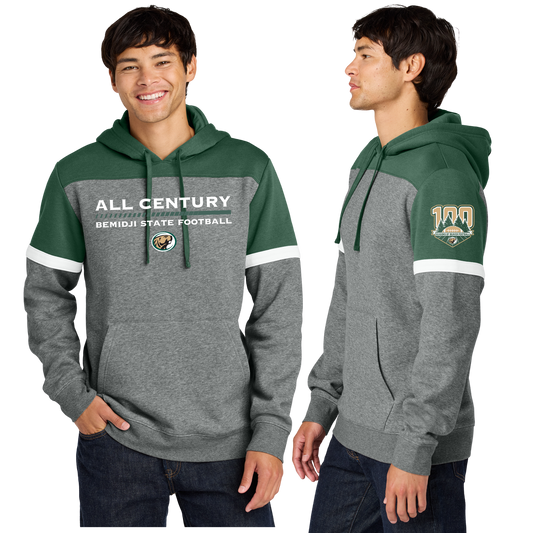 STF205 Sport-Tek® Drive Fleece Colorblock Hoodie - Forest Green/Vintage Heather (BSU CENTURY 3-1.5b)