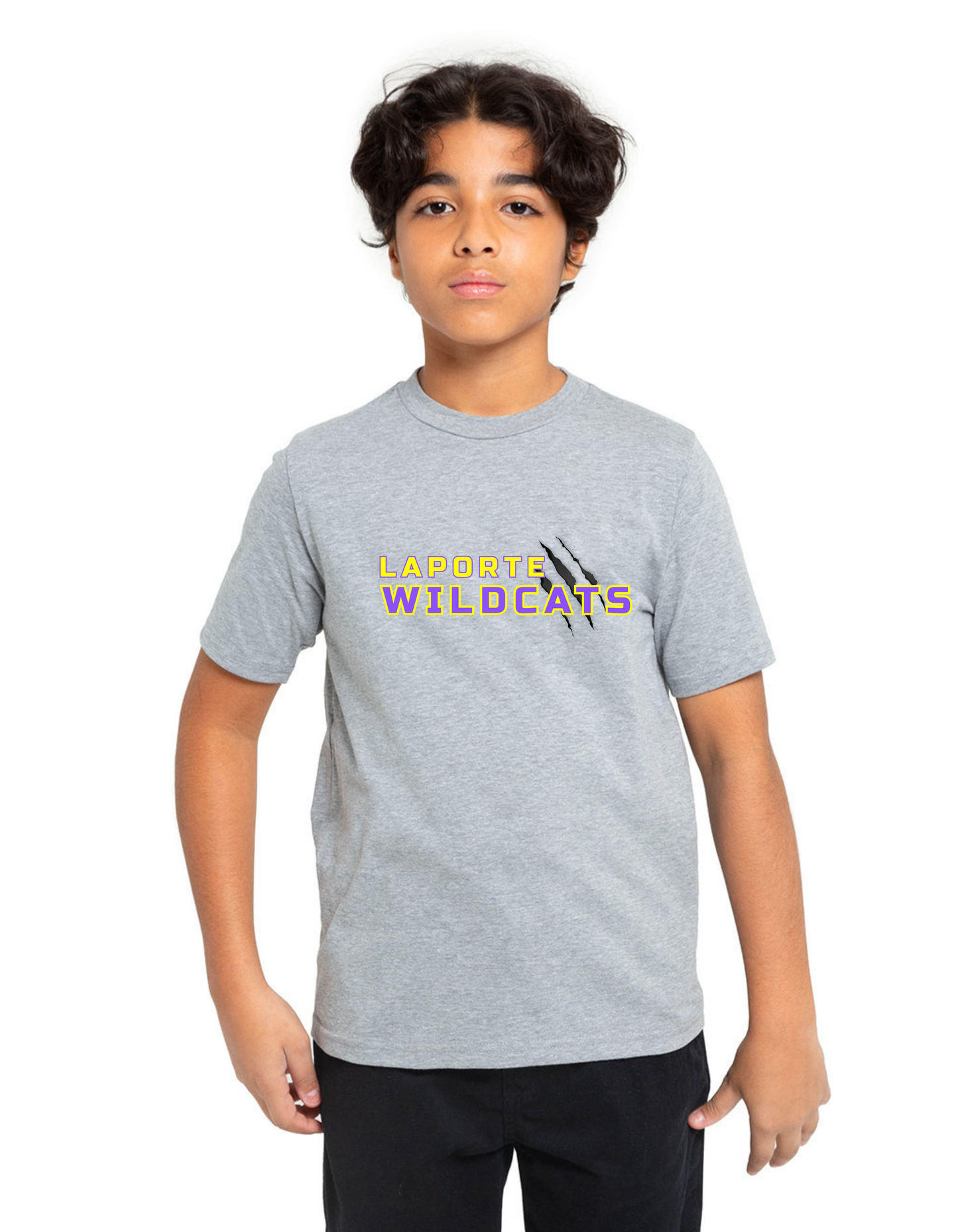 Youth Cotton Grey T-Shirt (Laporte)
