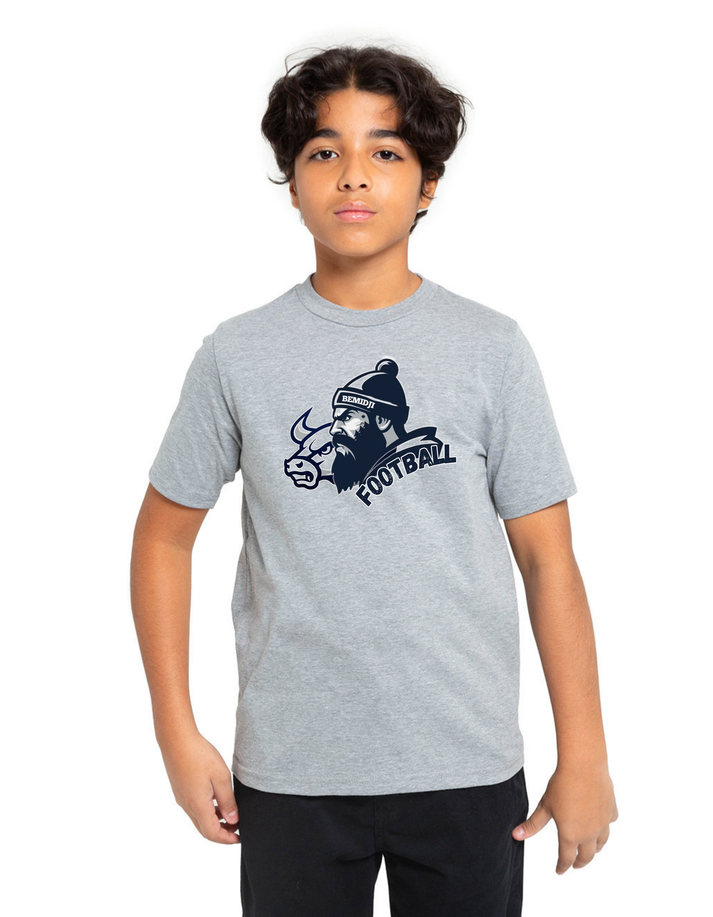 Youth Cotton Gray T-Shirt (BHS Football)