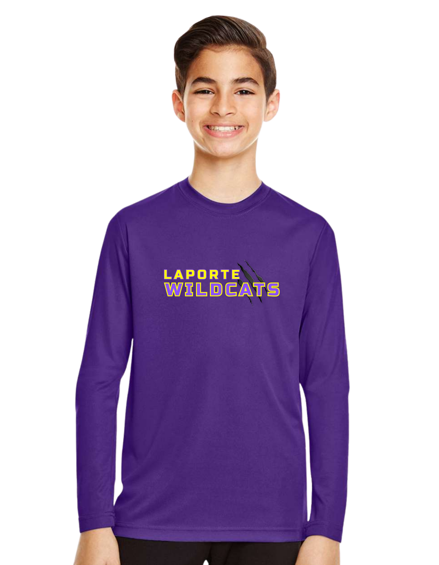 Youth Zone Performance Long Sleeve T-Shirt - Purple (Laporte)