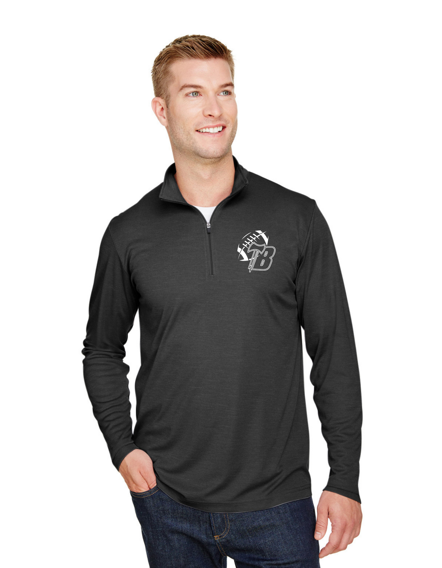 Men's Performance Quarter Zip (BLACK)