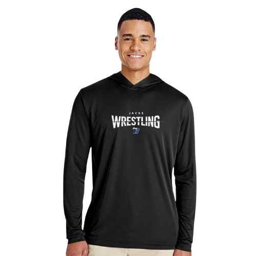 Men's Zone Performance Hooded Long Sleeve - BLACK (BHS Wrestling 1)