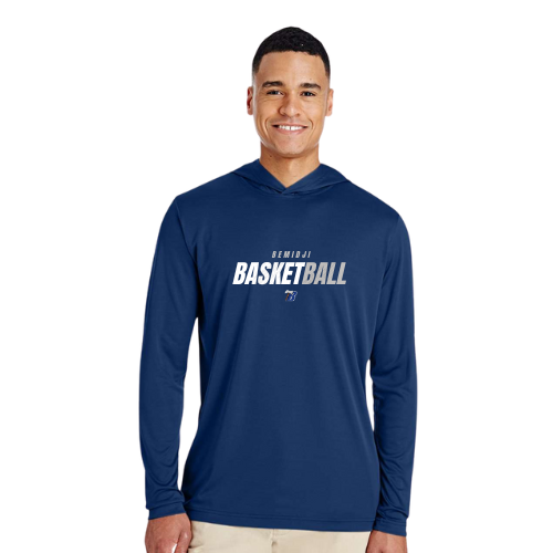 Men's Zone Performance Hooded Long Sleeve - Navy (BHS Basketball)