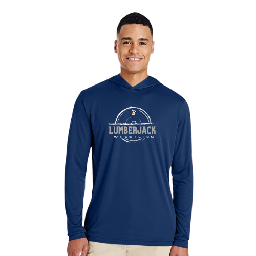 Men's Zone Performance Hooded Long Sleeve - NAVY (BHS Wrestling 2)