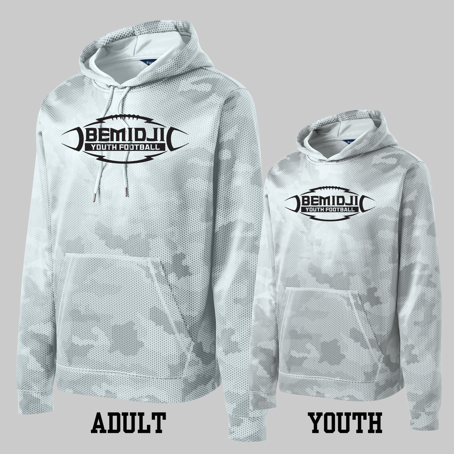 Sport-Tek® Youth Sport-Wick® CamoHex Fleece Hooded Pullover YST240 - White (BYF)