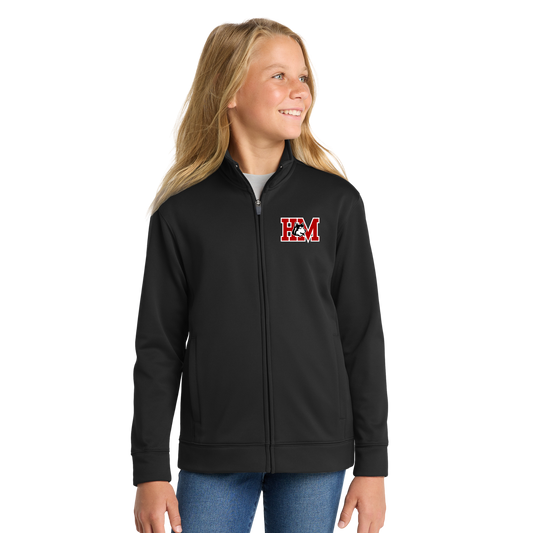 YST241 Sport-Tek® Youth Sport-Wick® Fleece Full-Zip Jacket - BLACK (HM 4)