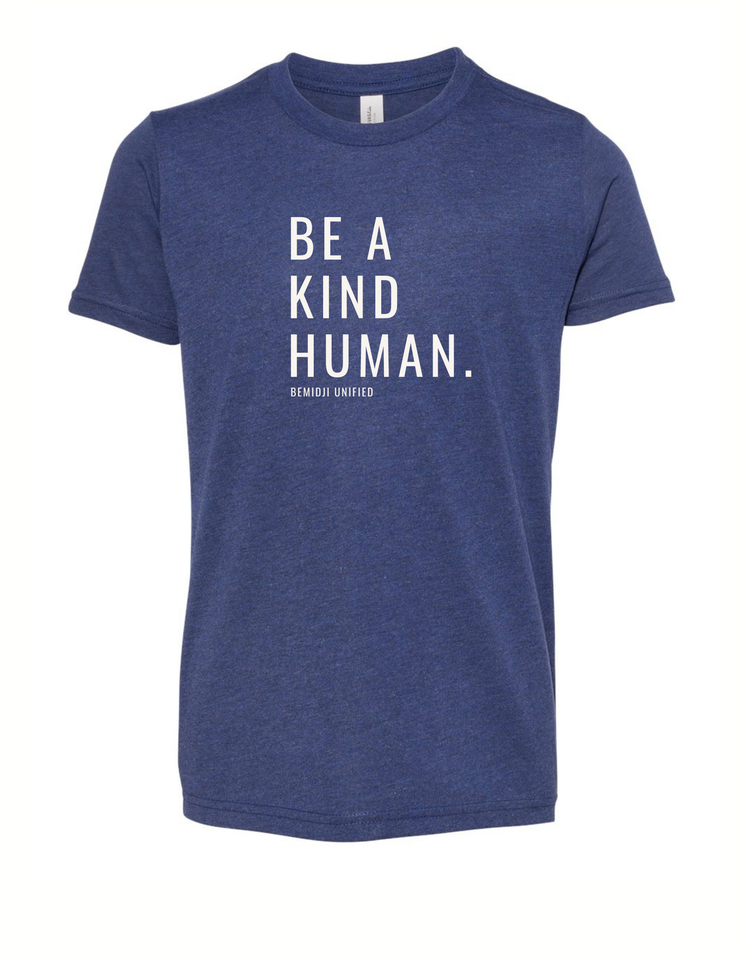 Youth Bella Canvas Triblend Tee - Be Kind - NAVY (Bemidji Unified