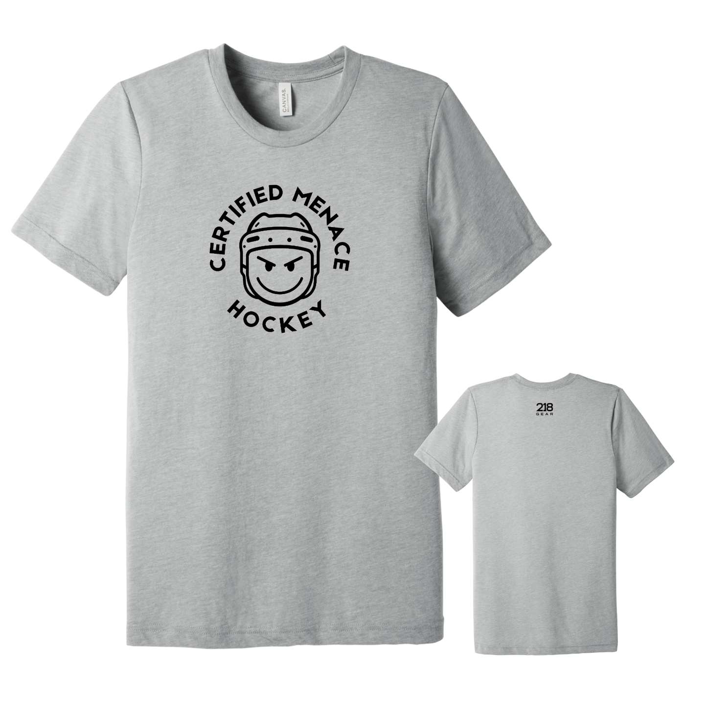 Triblend Hockey Tee - Athletic Grey (Hockey 17)