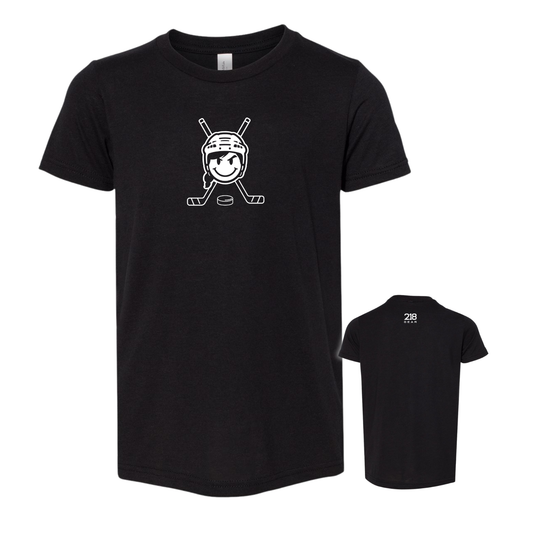 Triblend Hockey Tee - Solid Black (Hockey 10)